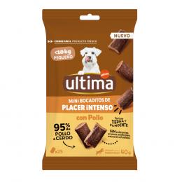 2 + 1 gratis! 3 x Ultima Snacks - 3 x 40 g Mini mit Huhn