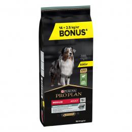2,5 kg gratis! 16,5 kg PURINA PRO PLAN Adult - Medium Lamm & Reis Sensitive Digestion