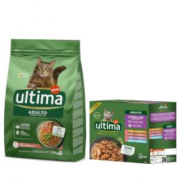 2,5 kg Ultima Trockenfutter + 8 x 85 g passendes Nassfutter-Mix gratis!  - Adult Lachs + Sterilized Mix I