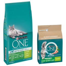 2,8 kg gratis! 2,8 kg + 9,75 kg PURINA ONE Trockenfutter - 9,75 kg + 2,8 kg Indoor Formula