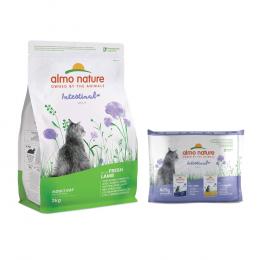 2 kg Almo Nature Intestinal Help + 6 x 70 g passendes Nassfutter zum Sonderpreis! - 2 kg Lamm + 6 x 70 g Holistic Geflügel & Fisch