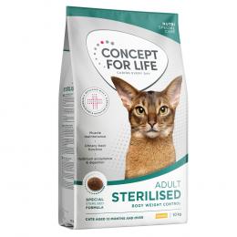 2 kg gratis! 10 kg Concept for Life - Sterilised mit Huhn