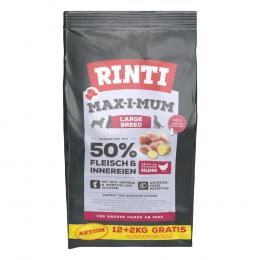 2 kg gratis! 14 kg RINTI Max-I-Mum Large Breed - Huhn
