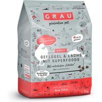 2 kg | grau | Geflügel & Lachs mit Superfoods | Trockenfutter | Katze