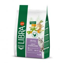 2 x 1,5 kg / 3 kg Libra Cat zum Sonderpreis! - 2 x 3 kg Adult Sterilized Huhn