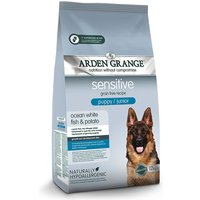2 x 12 kg | Arden Grange | Puppy / Junior Ozeanischer Weißfisch & Kartoffel getreidefrei Sensitive | Trockenfutter | Hund