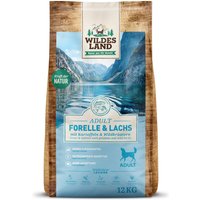 2 x 12 kg | Wildes Land | Forelle und Lachs mit Kartoffeln und Wildkräutern Classic Adult | Trockenfutter | Hund