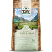 2 x 12 kg | Wildes Land | Lamm und Huhn mit Reis und Wildkräutern Classic Puppy | Trockenfutter | Hund
