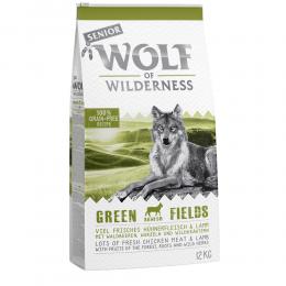 2 x 12 kg Wolf of Wilderness - SENIOR Green Fields - Lamm