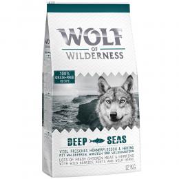 2 x 12 kg Wolf of Wilderness Trockenfutter - getreidefrei - Deep Seas - Fisch