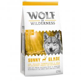 2 x 12 kg Wolf of Wilderness Trockenfutter - getreidefrei - Sunny Glade - Hirsch