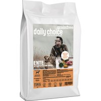 2 x 15 kg | daily choice | Ente mit Kartoffeln und Erbsen Grainfree | Trockenfutter | Hund