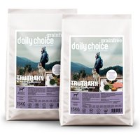 2 x 15 kg | daily choice | Truthahn mit Kartoffeln und Erbsen Grainfree | Trockenfutter | Hund