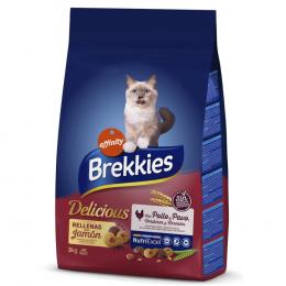 2 x Brekkies Trockenfutter zum Sonderpreis! - 2 x 3 kg Delicious Huhn, Truthahn & Gemüse