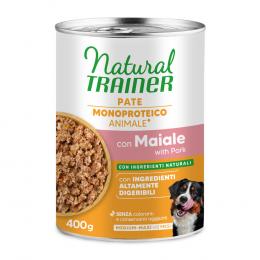 2 x Natural Trainer Medium & Maxi zum Sonderpreis! - Pate Monoproteico Adult: Schwein & Vollkorngetreide (2 x 400 g)
