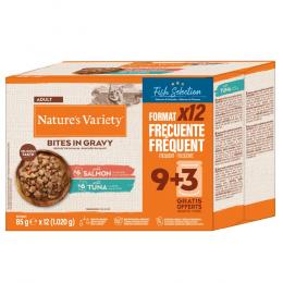 2 x Nature's Variety Bites in Soße zum Sonderpreis! -  Fisch-Auswahl 2 Sorten (2 x 48 x 85 g)
