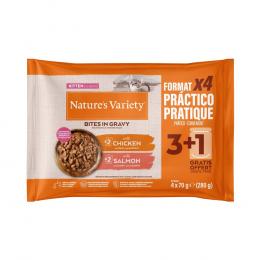 2 x Nature's Variety Bites in Soße zum Sonderpreis! - Kitten mit Huhn & Lachs (2 x 44 x 70 g)