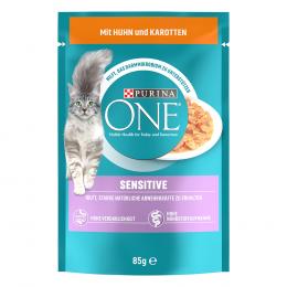 2 x PURINA ONE zum Sonderpreis! - Sensitive Huhn & Karotte (26 x 85 g)