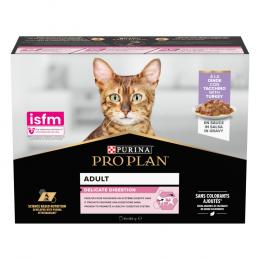 2 x PURINA PRO PLAN Adult zum Sonderpreis! - 2 x (10 x 85 g) Delicate Digestion: Truthahn