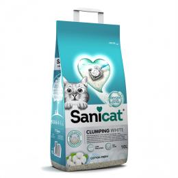 2 x Sanicat Katzenstreu zum Sonderpreis! - Mit frischem Baumwollduft 2 x 10 l