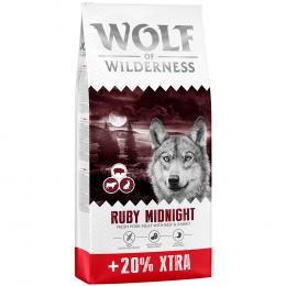 20% gratis! 14,4 kg Wolf of Wilderness Adult Getreidefrei - Ruby Midnight - Rind & Kaninchen