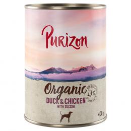20% Rabatt auf Purizon Organic 6 x 400 g - Ente und Huhn mit Zucchini