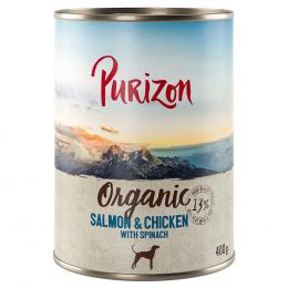 20% Rabatt auf Purizon Organic 6 x 400 g - Lachs und Huhn mit Spinat