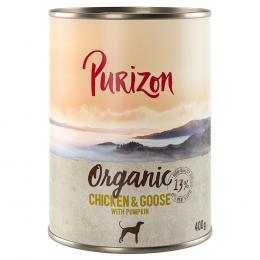 20% Rabatt Purizon Organic 6 x 400 g - Huhn und Gans mit Kürbis