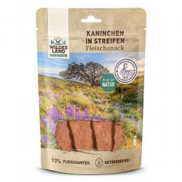 200 g | Wildes Land | Kaninchenfleisch in Streifen  Fleischsnacks | Snack | Hund