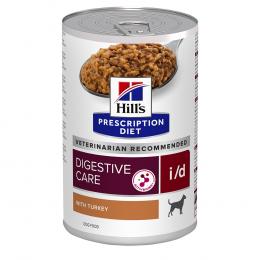 24 + 12 gratis! 36 x 354 g / 360 g / 370 g Hill's Prescription Diet - i/d Digestive Care mit Truthahn 3 x (12 x 360 g)