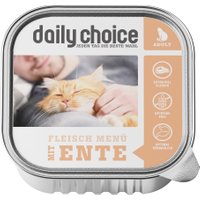 24 x 100 g | daily choice | Fleischmenü mit Ente | Nassfutter | Katze