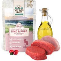 24 x 100 g | Wildes Land | Rind und Pute mit Distelöl Classic Adult | Nassfutter | Katze