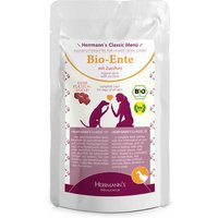 24 x 130 g | Herrmanns | Bio-Ente mit Zucchini Classic | Nassfutter | Hund