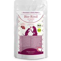 24 x 130 g | Herrmanns | Bio-Rind mit Kartoffeln Classic | Nassfutter | Hund