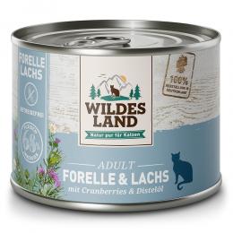 24 x 185 g | Wildes Land | Forelle und Lachs Classic Adult | Nassfutter | Katze