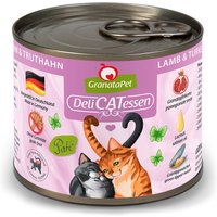 24 x 200 g | GranataPet | Lamm & Truthahn DeliCatessen | Nassfutter | Katze