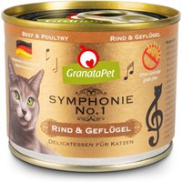 24 x 200 g | GranataPet | No. 1 Rind & Geflügel Symphonie | Nassfutter | Katze