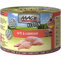 24 x 200 g | MACs | Kitten Pute & Kaninchen Cat | Nassfutter | Katze