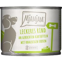 24 x 200 g | Mjamjam | Leckeres Rind Mahlzeit | Nassfutter | Hund