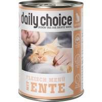 24 x 400 g | daily choice | Fleischmenü mit Ente | Nassfutter | Katze