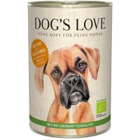 24 x 400 g | Dog’s Love | Pute mit Amaranth und Kürbis Bio | Nassfutter | Hund