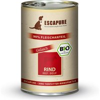 24 x 400 g | Escapure | BIO Rinder Gulasch Adult | Nassfutter | Hund