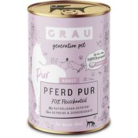 24 x 400 g | grau | Pferd Pur mit Leinöl Pur | Nassfutter | Hund