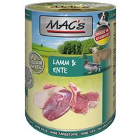 24 x 400 g | MACs | Lamm & Ente Dog | Nassfutter | Hund