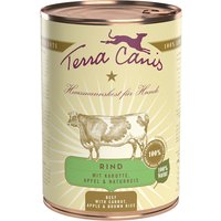 24 x 400 g | Terra Canis | Rind mit Karotte, Apfel & Naturreis Classic | Nassfutter | Hund