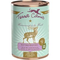 24 x 400 g | Terra Canis | Wild mit Kartoffeln, Apfel & Preiselbeeren Getreidefrei | Nassfutter | Hund