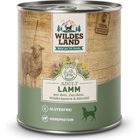 24 x 800 g | Wildes Land | Lamm mit Reis, Zucchini, Wildkräutern und Distelöl Classic Adult | Nassfutter | Hund