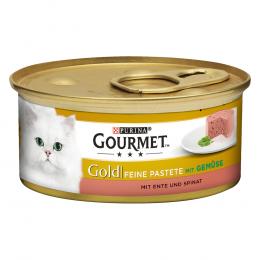 24 x 85 g / 48 x 85 g Gourmet Gold zum Sonderpreis! - 2 x (12 x 85 g) Feine Pastete: Ente & Spinat