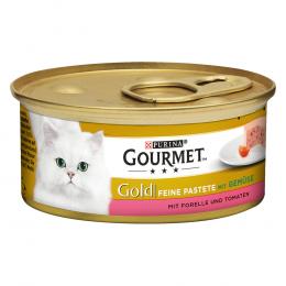 24 x 85 g / 48 x 85 g Gourmet Gold zum Sonderpreis! - 2 x (12 x 85 g) Feine Pastete: Forelle & Tomate