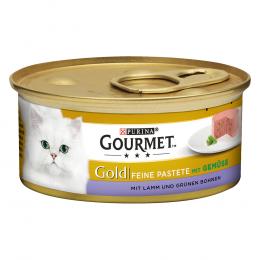 24 x 85 g / 48 x 85 g Gourmet Gold zum Sonderpreis! - 2 x (12 x 85 g) Feine Pastete: Lamm & grüne Bohnen